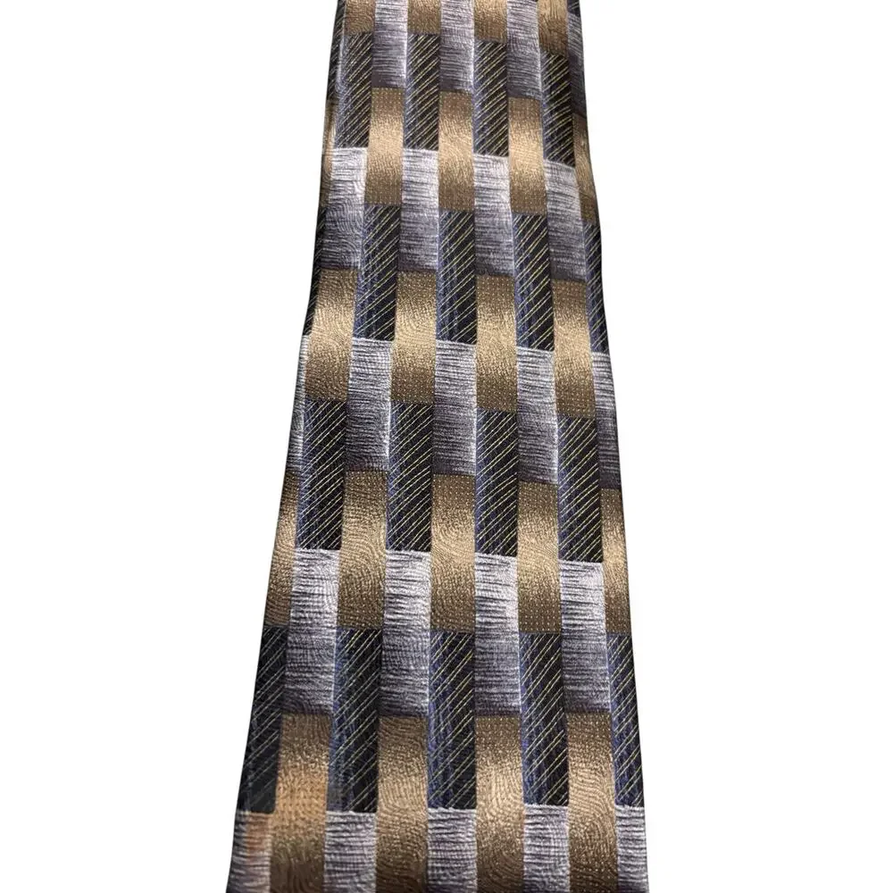 Barbara Blank Geometric Print 100% Silk X-Long Tie